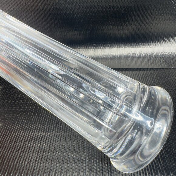 Vintage Waterford Clear Crystal Glass Vase Vessel 9inch Tall Ballet With Sticker - Picture 7 of 8